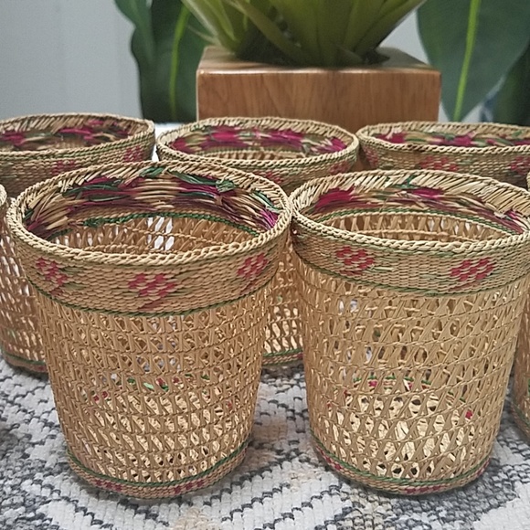 Vintage Other - Ratan cup holders